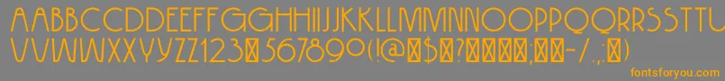 DK Hokitika Font – Orange Fonts on Gray Background