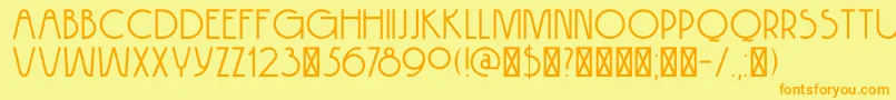 DK Hokitika Font – Orange Fonts on Yellow Background