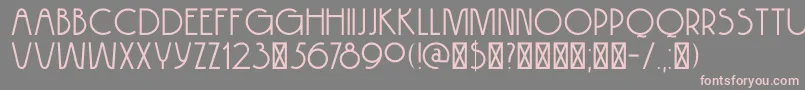 DK Hokitika-Schriftart – Rosa Schriften auf grauem Hintergrund