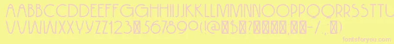 DK Hokitika Font – Pink Fonts on Yellow Background