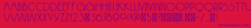 DK Hokitika Font – Purple Fonts on Red Background