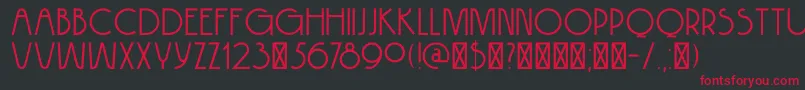 DK Hokitika Font – Red Fonts on Black Background