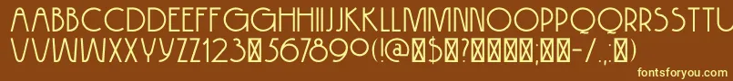 DK Hokitika Font – Yellow Fonts on Brown Background