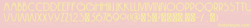 DK Hokitika Font – Yellow Fonts on Pink Background