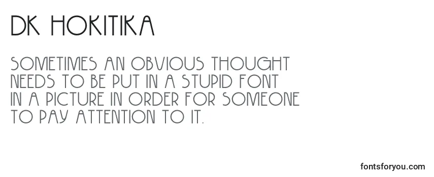 Überblick über die Schriftart DK Hokitika