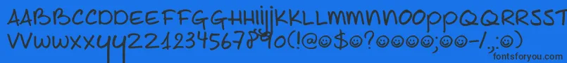 DK Joe Schmoe-fontti – mustat fontit sinisellä taustalla