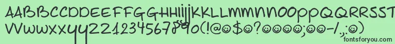 DK Joe Schmoe Font – Black Fonts on Green Background