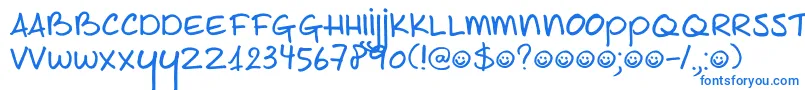 DK Joe Schmoe Font – Blue Fonts on White Background