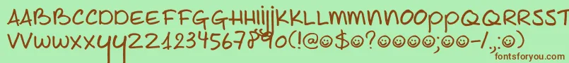 DK Joe Schmoe Font – Brown Fonts on Green Background