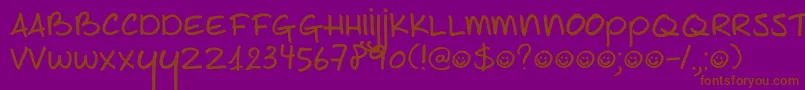 DK Joe Schmoe Font – Brown Fonts on Purple Background