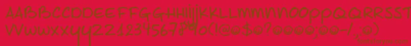 DK Joe Schmoe Font – Brown Fonts on Red Background