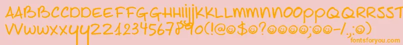 DK Joe Schmoe Font – Orange Fonts on Pink Background