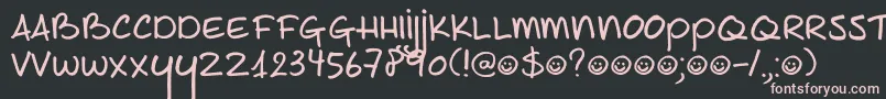 DK Joe Schmoe Font – Pink Fonts on Black Background