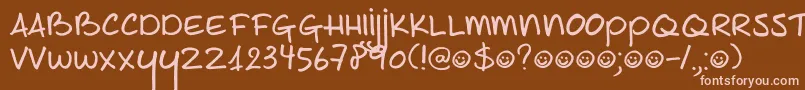 DK Joe Schmoe Font – Pink Fonts on Brown Background