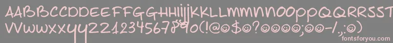 DK Joe Schmoe Font – Pink Fonts on Gray Background