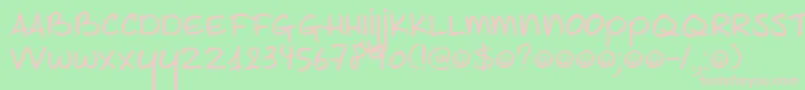 DK Joe Schmoe Font – Pink Fonts on Green Background