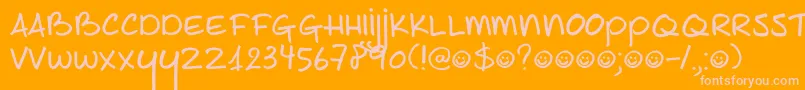 DK Joe Schmoe Font – Pink Fonts on Orange Background