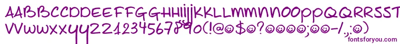 DK Joe Schmoe-fontti – violetit fontit valkoisella taustalla