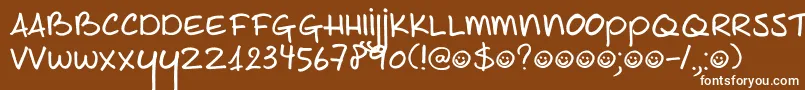 DK Joe Schmoe Font – White Fonts on Brown Background