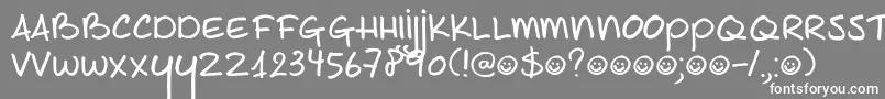 DK Joe Schmoe-fontti – valkoiset fontit harmaalla taustalla