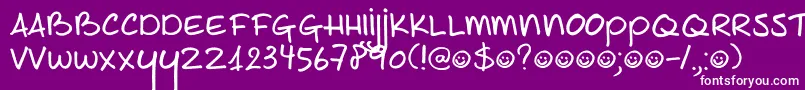 DK Joe Schmoe Font – White Fonts on Purple Background