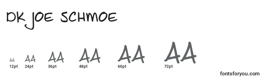 DK Joe Schmoe Font Sizes