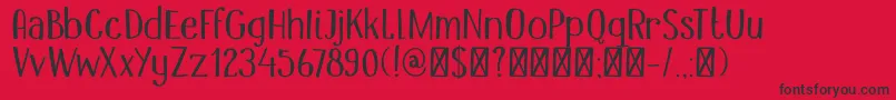 DK Mandolin-Schriftart – Schwarze Schriften auf rotem Hintergrund