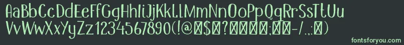 DK Mandolin-fontti – vihreät fontit mustalla taustalla