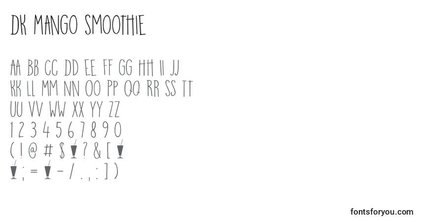 DK Mango Smoothie Font – alphabet, numbers, special characters