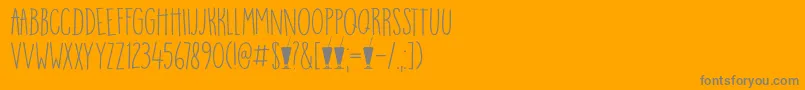 DK Mango Smoothie Font – Gray Fonts on Orange Background