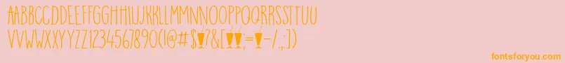 Weitere Informationen zur DK Mango Smoothie-Schriftart DK Mango Smoothie-Schriftart – Orangefarbene Schriften auf rosa Hintergrund