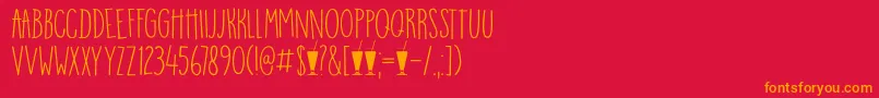 DK Mango Smoothie Font – Orange Fonts on Red Background