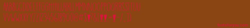 DK Mango Smoothie Font – Red Fonts on Brown Background