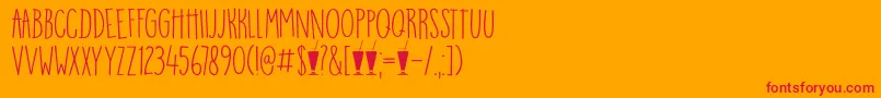 Police DK Mango Smoothie – polices rouges sur fond orange
