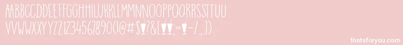 Saiba mais sobre a fonte DK Mango Smoothie Fonte DK Mango Smoothie – fontes brancas em um fundo rosa