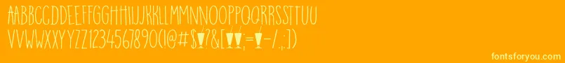 Czcionka DK Mango Smoothie – żółte czcionki na pomarańczowym tle