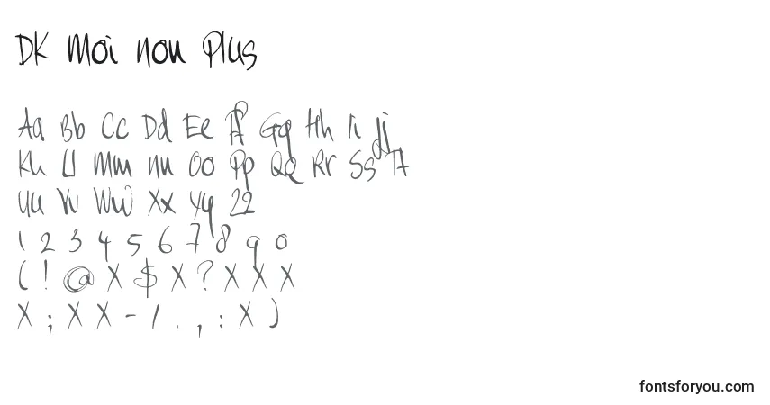 Шрифт DK Moi Non Plus – алфавит, цифры, специальные символы