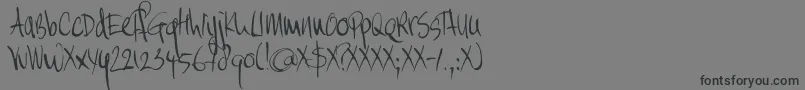 DK Moi Non Plus Font – Black Fonts on Gray Background