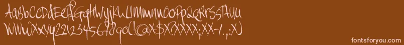 Шрифт DK Moi Non Plus – розовые шрифты на коричневом фоне
