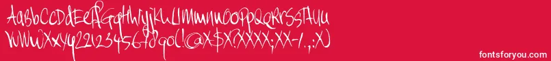 DK Moi Non Plus Font – White Fonts on Red Background
