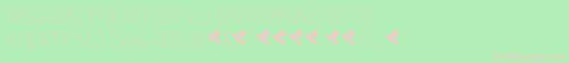 フォントDK Poison Ivy – 緑の背景にピンクのフォント
