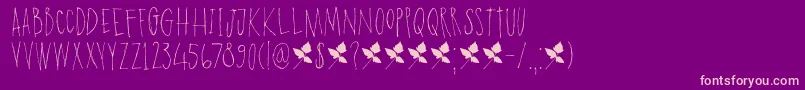 DK Poison Ivy Font – Pink Fonts on Purple Background