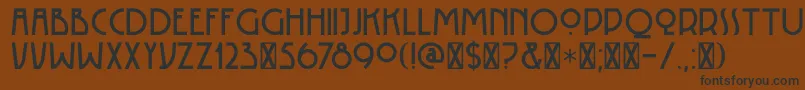 Шрифт DK Rotorua – чёрные шрифты на коричневом фоне