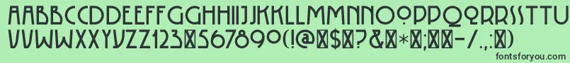 DK Rotorua-fontti – mustat fontit vihreällä taustalla