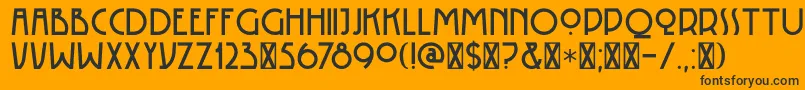 Czcionka DK Rotorua – czarne czcionki na pomarańczowym tle