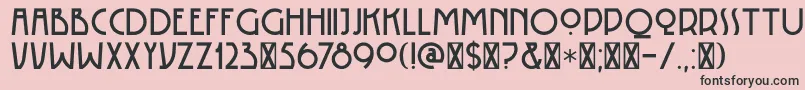 フォントDK Rotorua – ピンクの背景に黒い文字