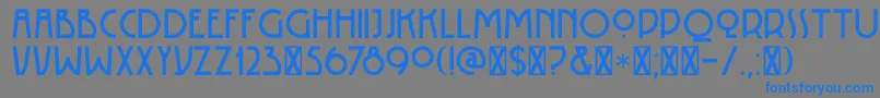 Шрифт DK Rotorua – синие шрифты на сером фоне
