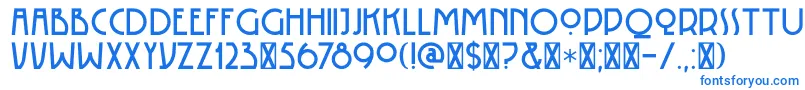 Fonte DK Rotorua – fontes azuis em um fundo branco
