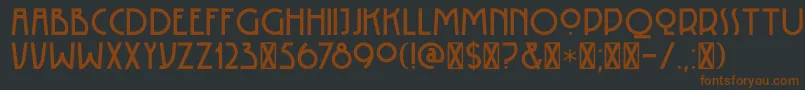 DK Rotorua-fontti – ruskeat fontit mustalla taustalla