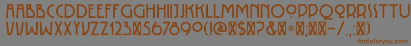 Шрифт DK Rotorua – коричневые шрифты на сером фоне